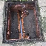 An example of an open cover drain
