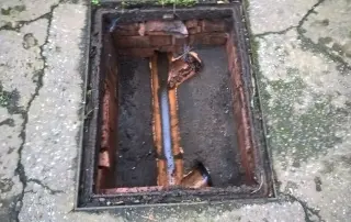 An example of an open cover drain
